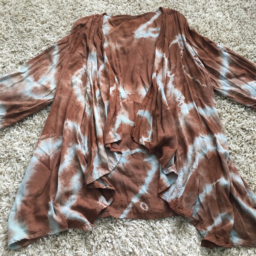 Hand Dyed lightweight cotton wrap/cardigan